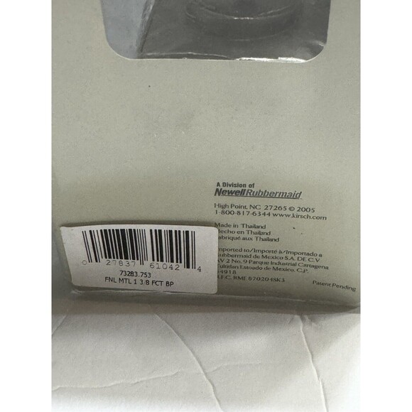 NEW Kirsch Brushed Nickel Squareish 1 3/8" Pole Finials 1 Pair - Picture 12 of 12